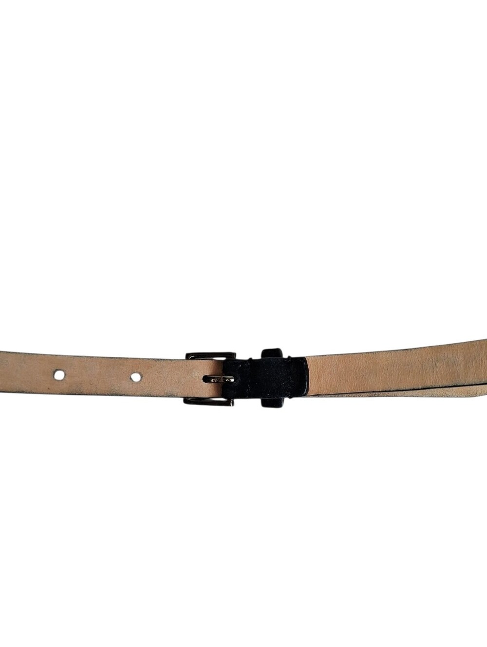 TWO J Crew Women's Olive Green Patent & Suede With Silver Studs Leather Belts M - Picture 11 of 11